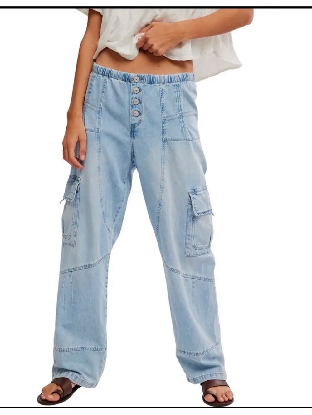 WE THE FREE Free People NWT Wallflower pull on cargo pants